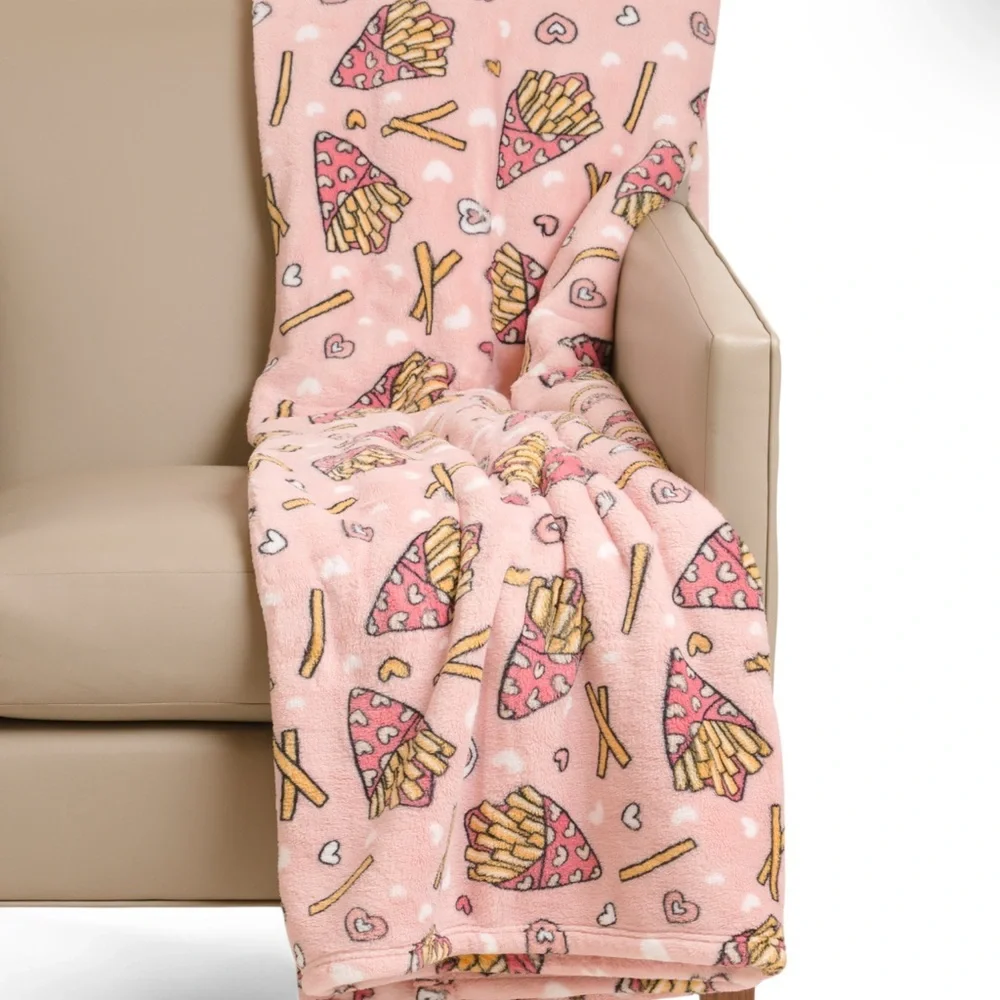 SL HOME 60x70 Fries Before Guys Valentine Throw